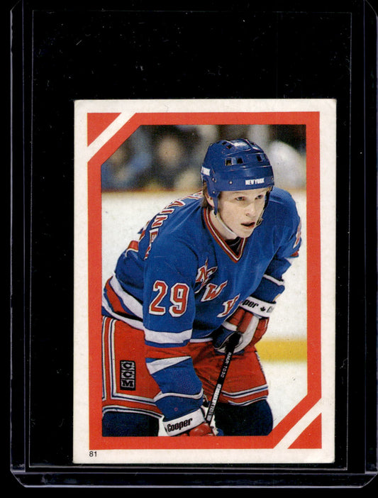 1985-86 O-Pee-Chee Album Stickers - Reijo Ruotsalainen #81