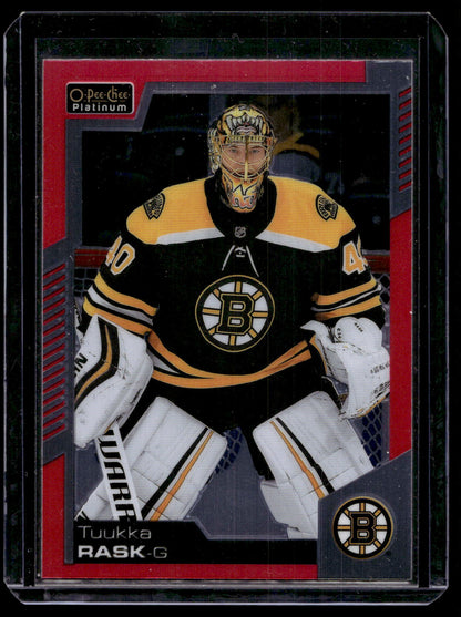 2020-21 Upper Deck OPC Platinum - Matte Pink - Tuukka Rask #34