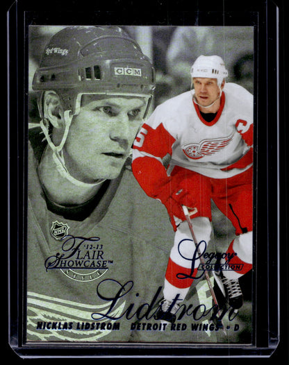 2012-13 Fleer Retro - 1996-97 Flair Showcase Row 2 Design - Legacy Collection - Nicklas Lidstrom #28 /150
