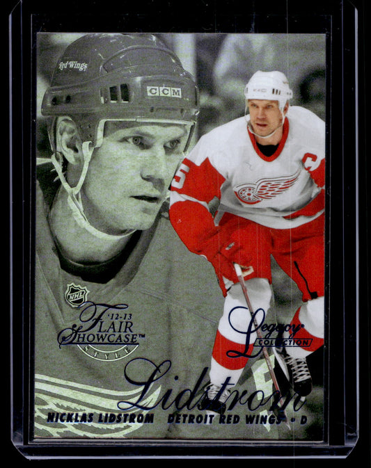 2012-13 Fleer Retro - 1996-97 Flair Showcase Row 2 Design - Legacy Collection - Nicklas Lidstrom #28 /150
