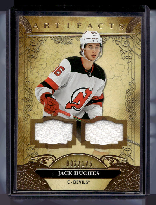 2020-21 Upper Deck Artifacts - Material Gold - Jack Hughes #16 /175