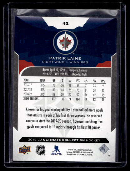 2019-20 Upper Deck Ultimate Collection - Patrik Laine #42 /149