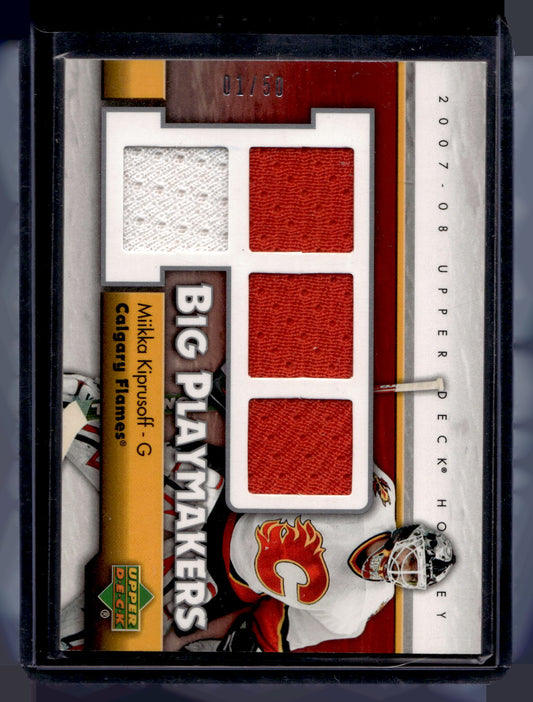 2007-08 Upper Deck - Big Playmakers Jersey - Miikka Kiprusoff #BP-MK /50