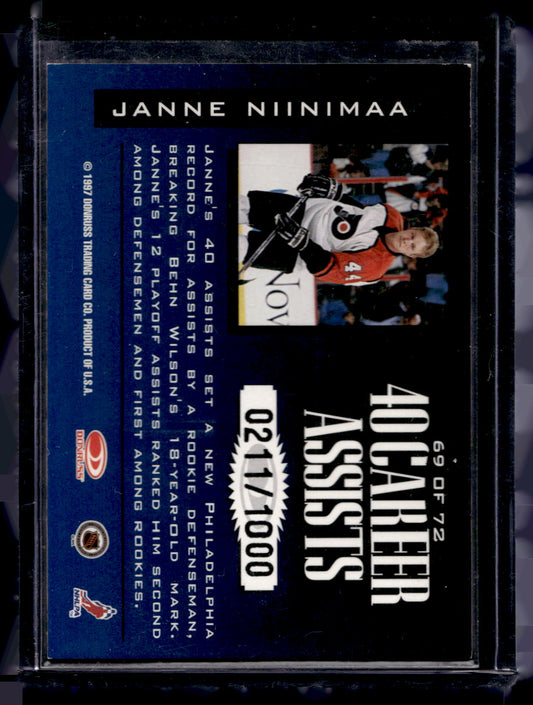 1997-98 Donruss Limited - Fabric of the Game - Janne Niinimaa #69 /1000
