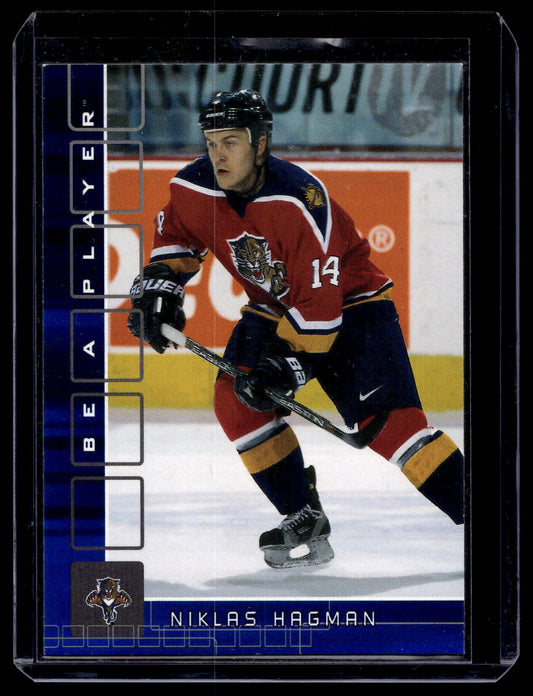 2001-02 In the Game Be A Player Memorabilia - Sapphire - Niklas Hagman #398 /100 RC