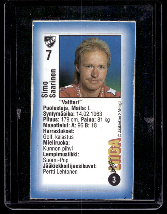 1992-93 JyväsHyvä HockeyLiiga - Simo Saarinen #3