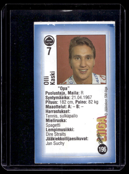 1992-93 JyväsHyvä HockeyLiiga - Olli Kaski #196
