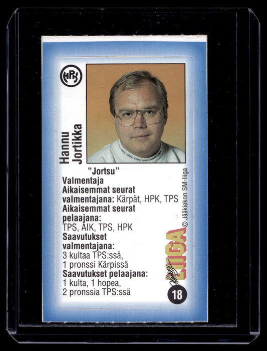 1992-93 JyväsHyvä HockeyLiiga - Hannu Jortikka #18