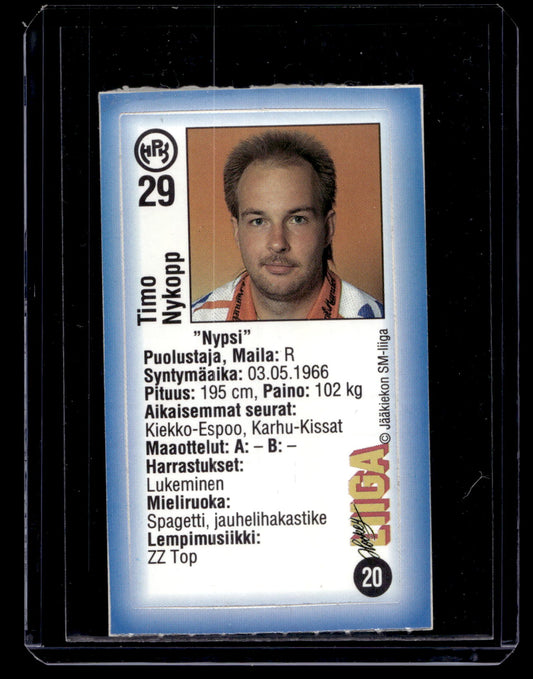 1992-93 JyväsHyvä HockeyLiiga - Timo Nykopp #20