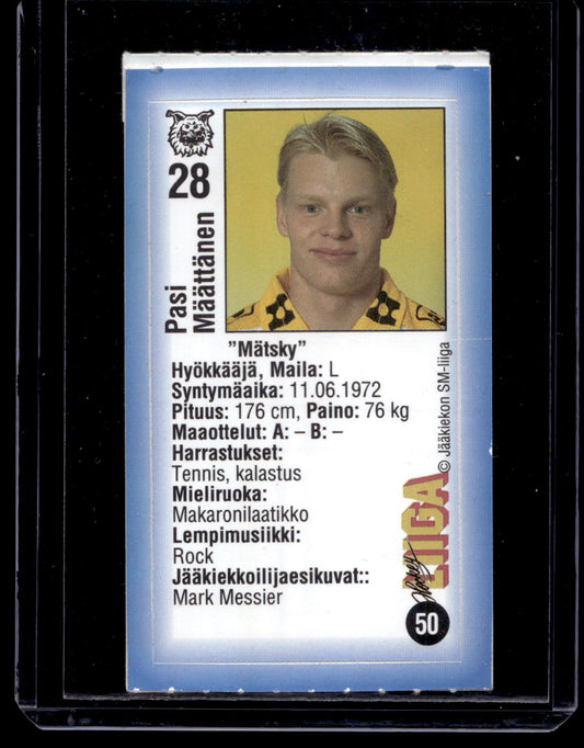 1992-93 JyväsHyvä HockeyLiiga - Pasi Määttänen #50