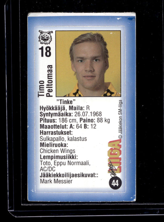 1992-93 JyväsHyvä HockeyLiiga - Timo Peltomaa #44