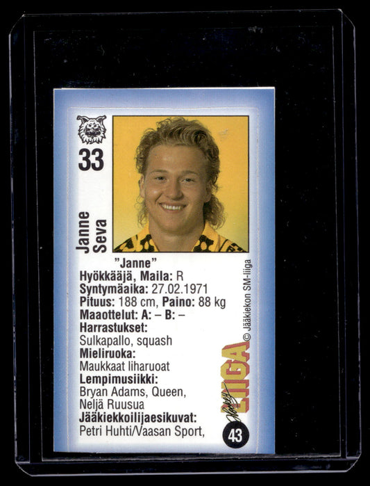 1992-93 JyväsHyvä HockeyLiiga - Janne Seva #43