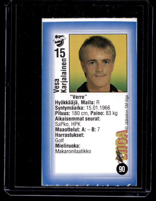 1992-93 JyväsHyvä HockeyLiiga - Vesa Karjalainen #90