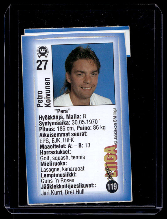 1992-93 JyväsHyvä HockeyLiiga - Petro Koivunen #119