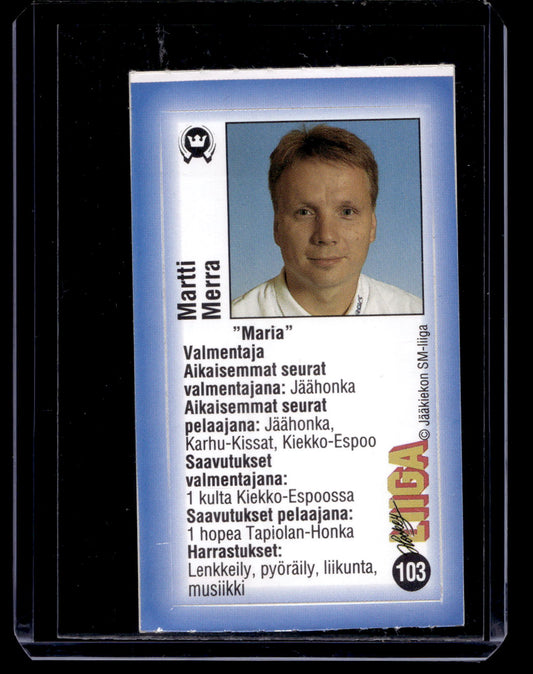 1992-93 JyväsHyvä HockeyLiiga - Martti Merra #103