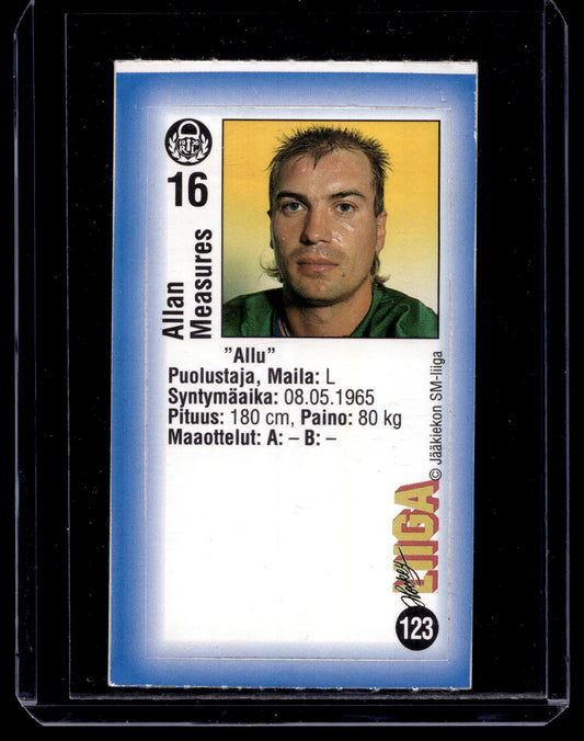 1992-93 JyväsHyvä HockeyLiiga - Allan Measures #123