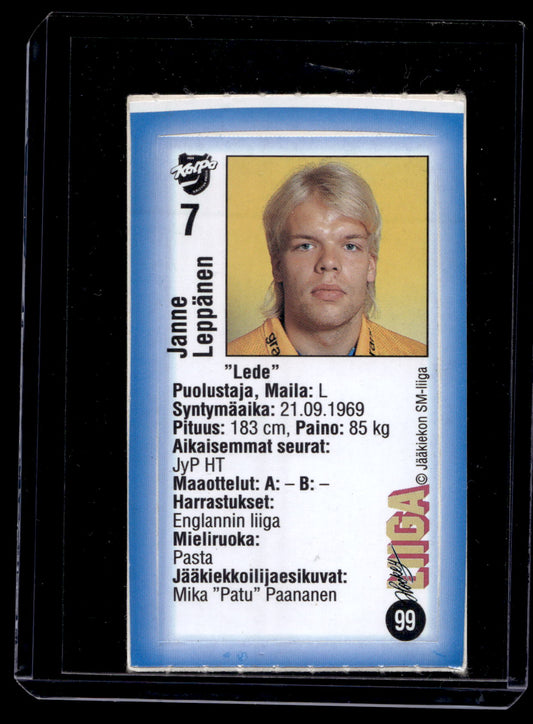 1992-93 JyväsHyvä HockeyLiiga - Janne Leppänen #99