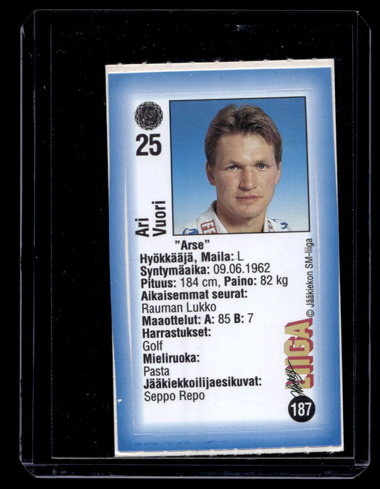1992-93 JyväsHyvä HockeyLiiga - Ari Vuori #187