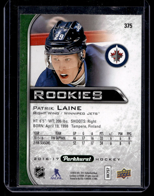 2016-17 Upper Deck Parkhurst - Patrik Laine #375 RC