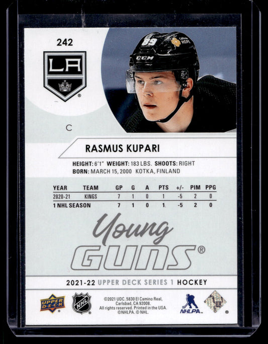 2021-22 Upper Deck Young Guns - Rasmus Kupari #242 RC