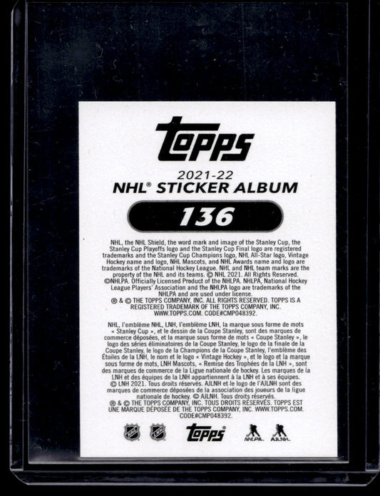 2021-22 Topps NHL Sticker Collection - Sebastian Aho #136