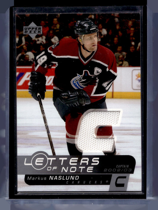 2002-03 Upper Deck - Letters of Note - Markus Naslund #LN-MN