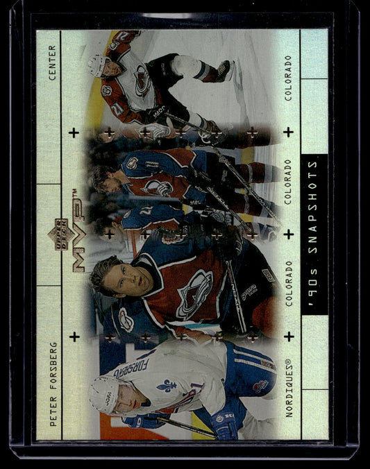 1999-00 Upper Deck MVP - 90's Snapshots - Peter Forsberg #S6