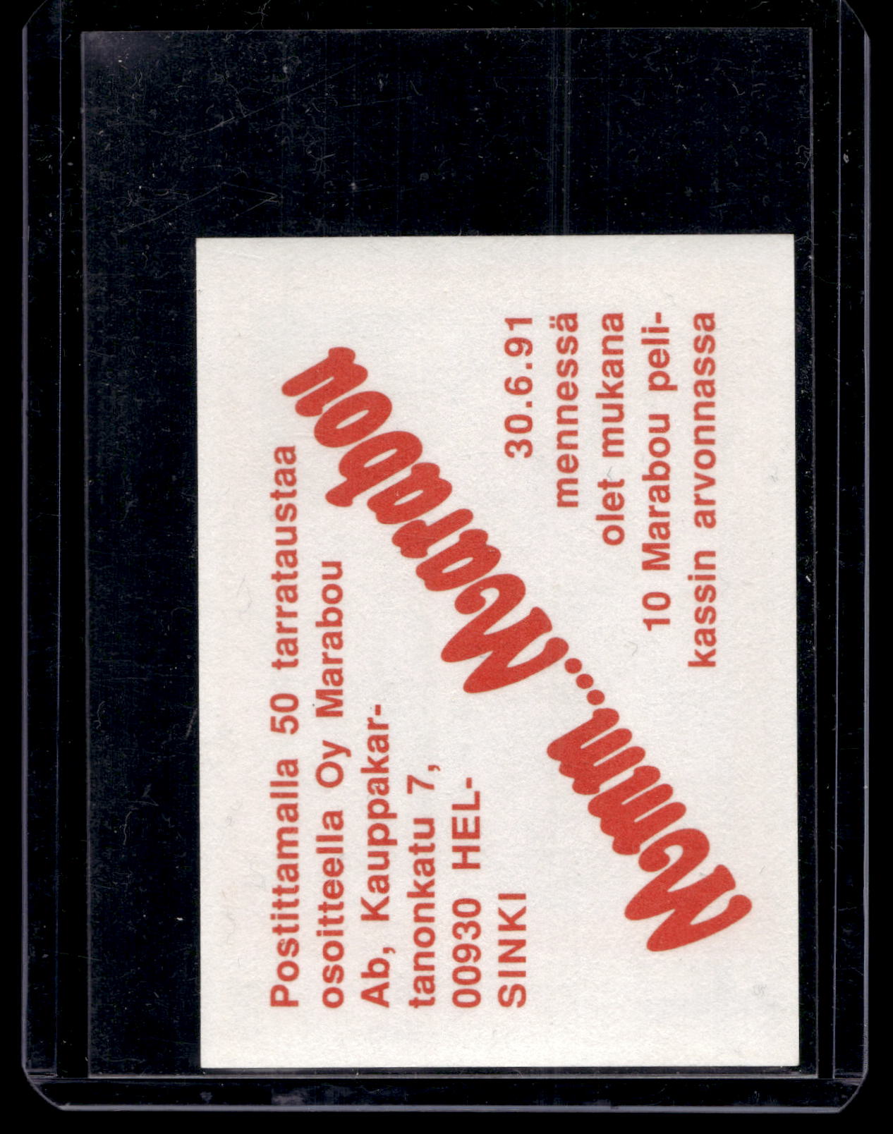 1991 Semic Marabou - Ilkka Sinisalo #206