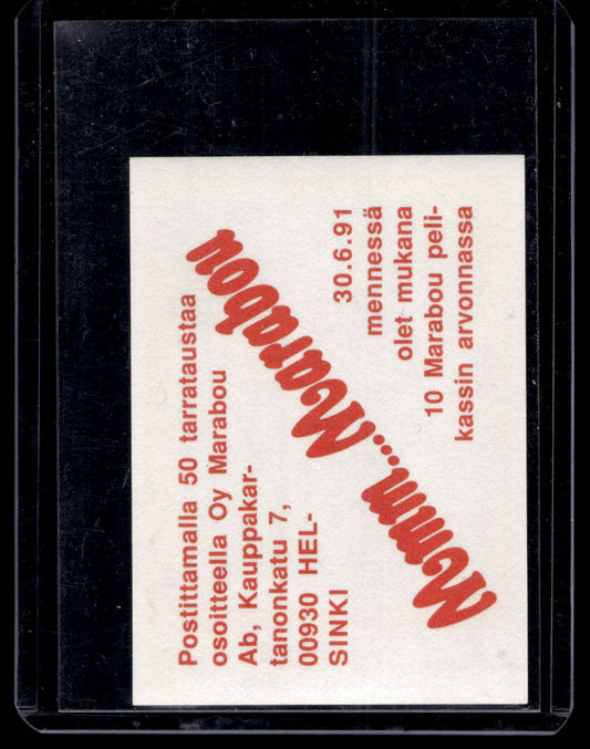 1991 Semic Marabou - Ilkka Sinisalo #206