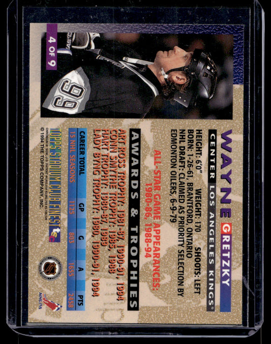 1994-95 Topps Stadium Club - Finest - Wayne Gretzky #4