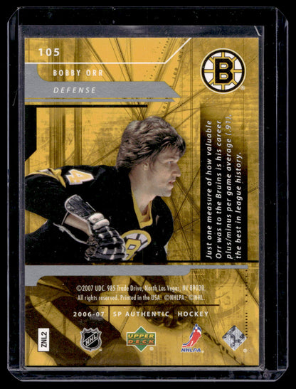 2006-07 Upper Deck SP Authentic - SP Notables - Bobby Orr #105 /999