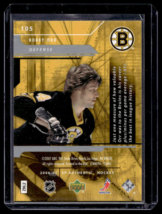 2006-07 Upper Deck SP Authentic - SP Notables - Bobby Orr #105 /999