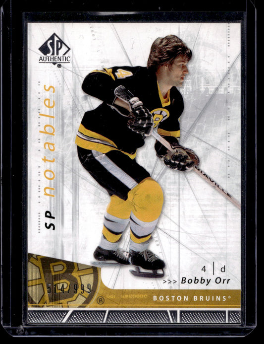 2006-07 Upper Deck SP Authentic - SP Notables - Bobby Orr #105 /999