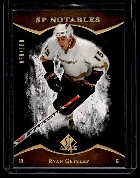 2007-08 Upper Deck SP Authentic - Limited - SP Notables - Ryan Getzlaf #160 /100