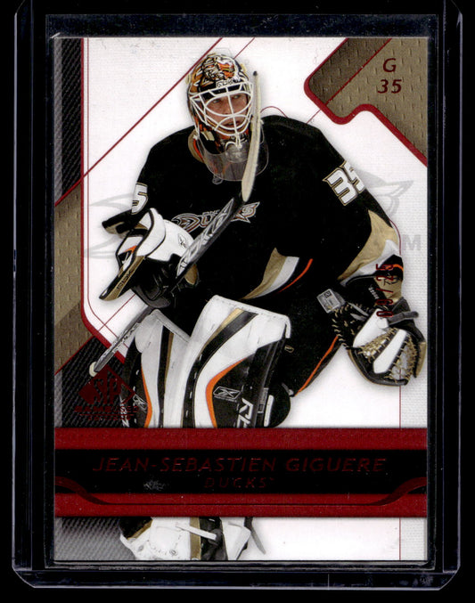 2008-09 Upper Deck SP Game Used Edition - Platinum - Jean-Sebastien Giguere #5 /25