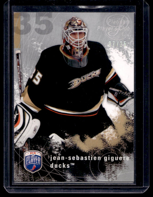 2007-08 Upper Deck Be a Player - Platinum Player's Club - Jean-Sebastien Giguere #2 /25