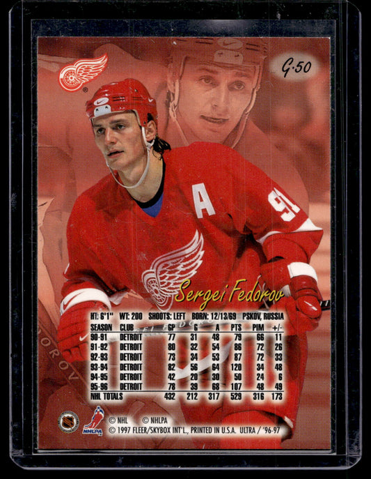 1996-97 Fleer Ultra - Gold Medallion - Sergei Fedorov #G-50