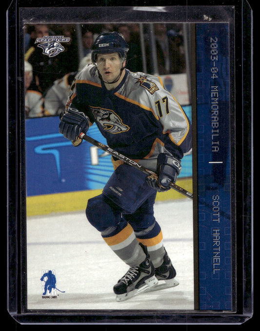 2003-04 In the Game Be A Player Memorabilia - Sapphire - Scott Hartnell #82 /100