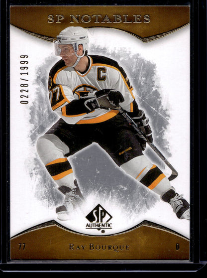 2007-08 Upper Deck SP Authentic - SP Notables - Ray Bourque #158 /1999