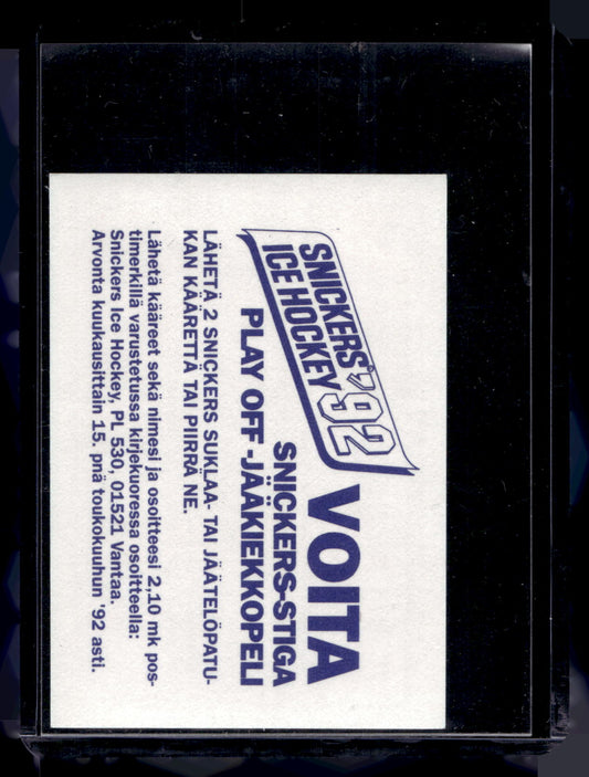 1992 Semic Snickers - Pat LaFontaine #159