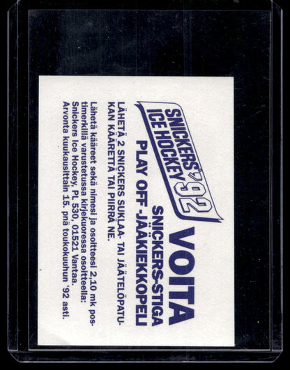 1992 Semic Snickers - Joel Otto #167