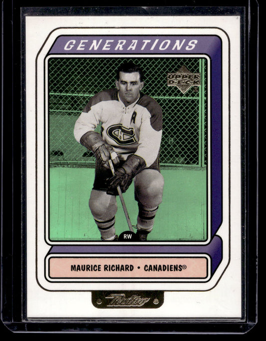 1999-00 Upper Deck Retro - Generations - Maurice Richard #G6A