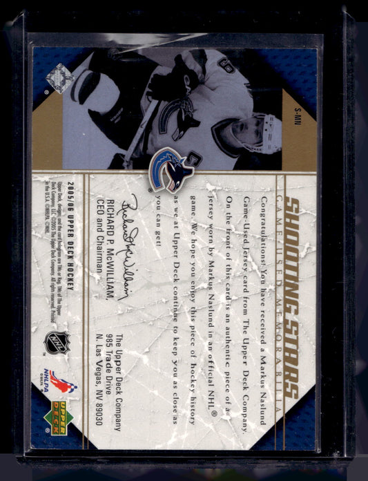 2005-06 Upper Deck - Shooting Stars Game-Used Memorabilia - Markus Naslund #S-MN