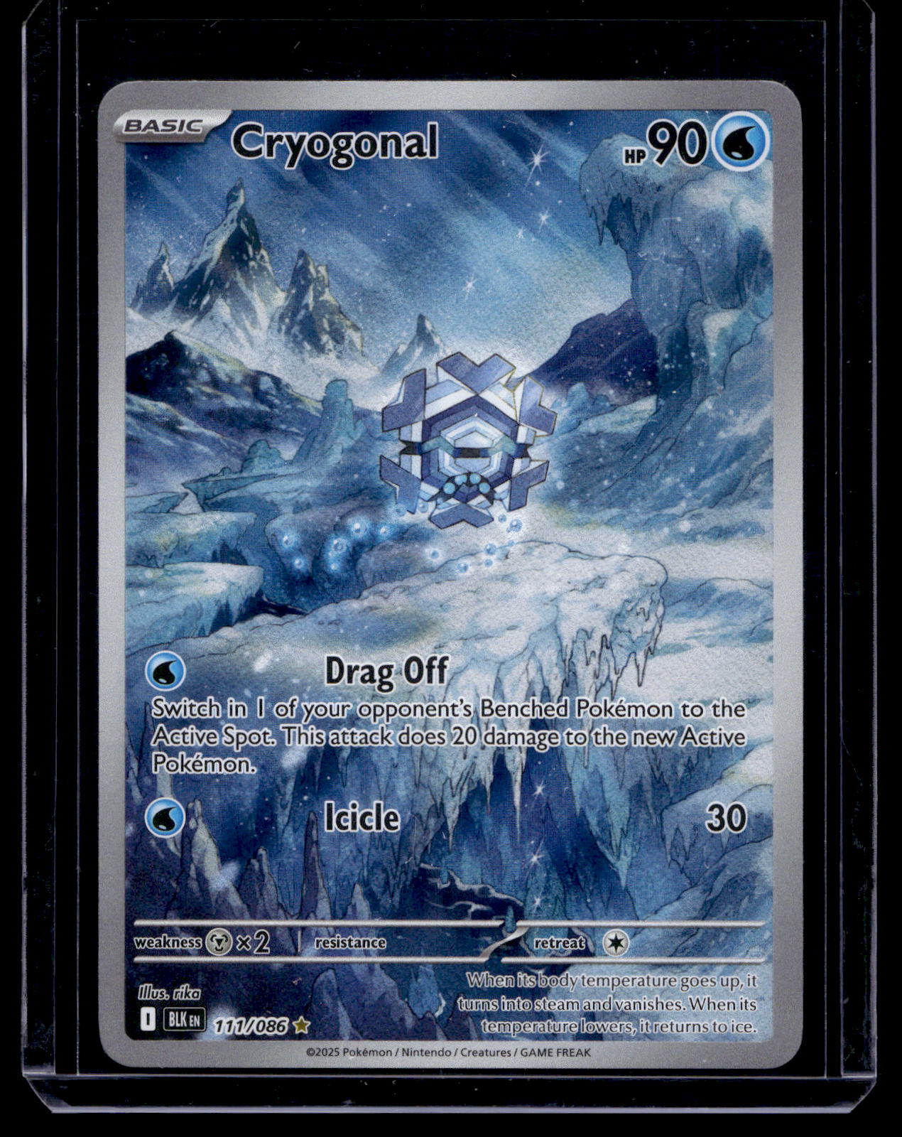 2025 Pokemon - Scarlet & Violet - Black Bolt - Illustration Rare - Cryogonal #111