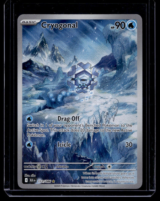 2025 Pokemon - Scarlet & Violet - Black Bolt - Illustration Rare - Cryogonal #111