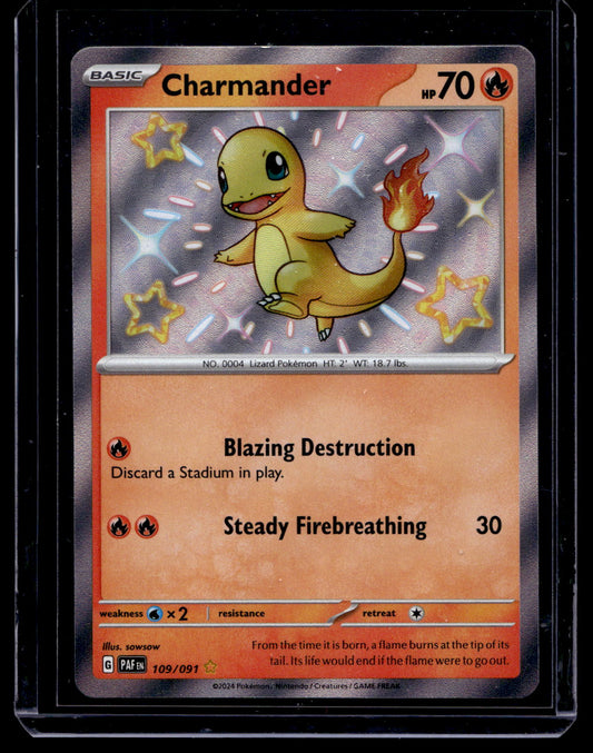 2023 Pokemon Scarlet & Violet - Paldean Fates - Shiny Rare - Charmander #109