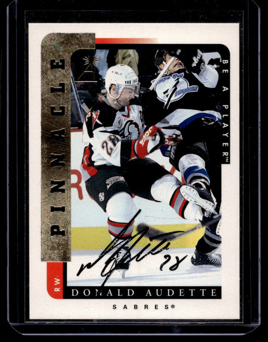 1996-97 Pinnacle Be A Player - Autographs - Donald Audette #73