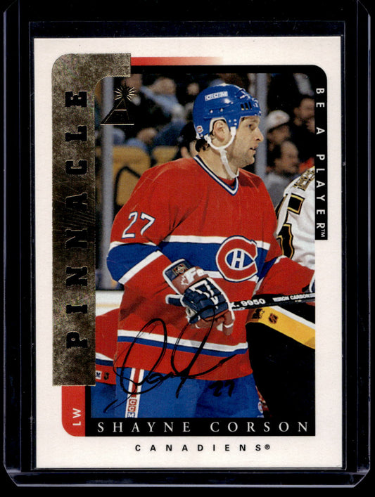 1996-97 Pinnacle Be A Player - Autographs - Shayne Corson #62