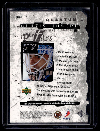1998-99 Upper Deck - Profiles - Die-Cut Quantum - Curtis Joseph #P20 /1500