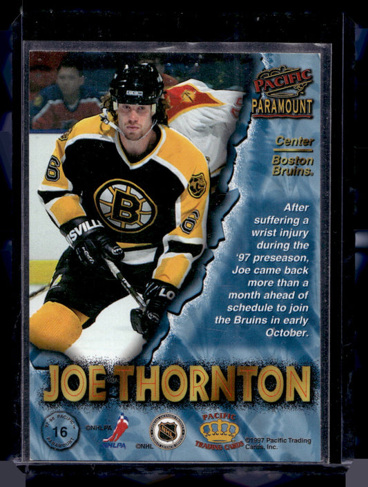 1997-98 Pacific Paramount - Red - Joe Thornton #16